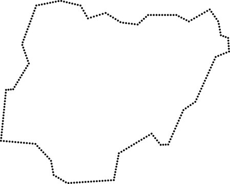 recommend clip art: dot line drawing of nigeria map.