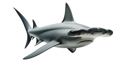 Obraz premium hammerhead shark isolated on the transparent background.