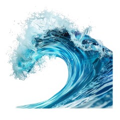 Waves 3D isolated on white background
