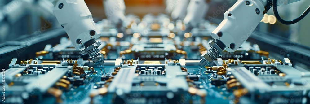 Poster high-speed electronics manufacturing: automated assembly of components on circuit board
