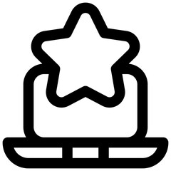 Computer skills. Editable stroke vector icon.