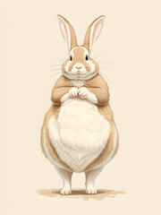 Fototapeta premium poster cute fat bunny 
