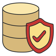 A trendy design icon of data security

