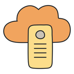 Creative design icon of cloud server

