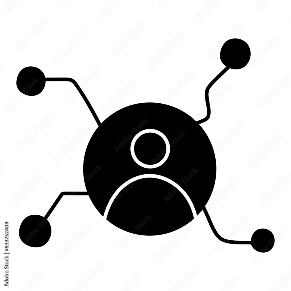 Poster Premium design icon of user network

