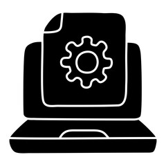 A trendy design icon of file setting

