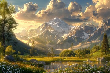 Obraz premium lake in the mountains