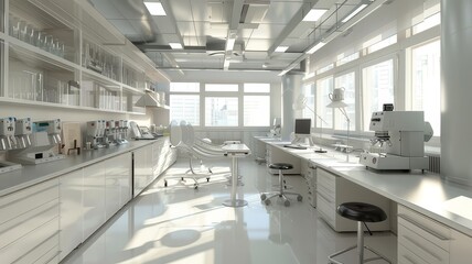 Laboratory interior background. Medical concept
