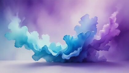 3D water-color background of a blue-pink