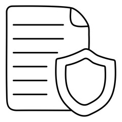 Creative design icon of secure document
