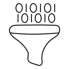 An icon design of data filter

