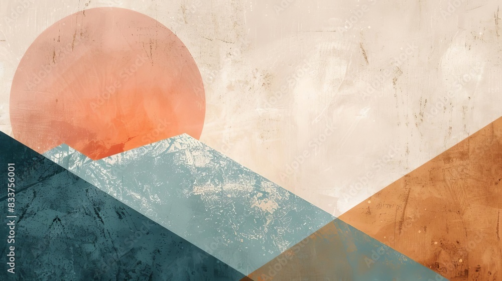 Poster minimalistic modern aesthetic background with clean lines and subtle textures abstract digital art