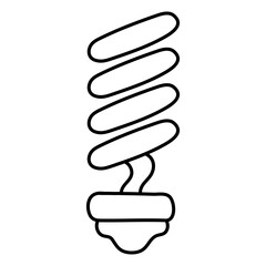 A trendy design icon of energy saver bulb

