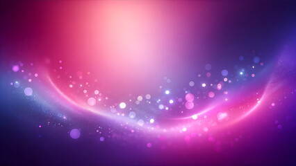 Vibrant purple and pink wave pattern with glowing particles in a colorful abstract design