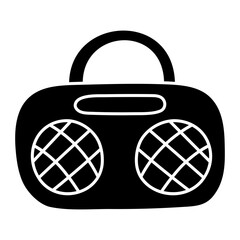A glyph design icon of radio

