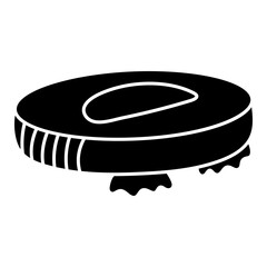 Creative design icon of robot vacuum

