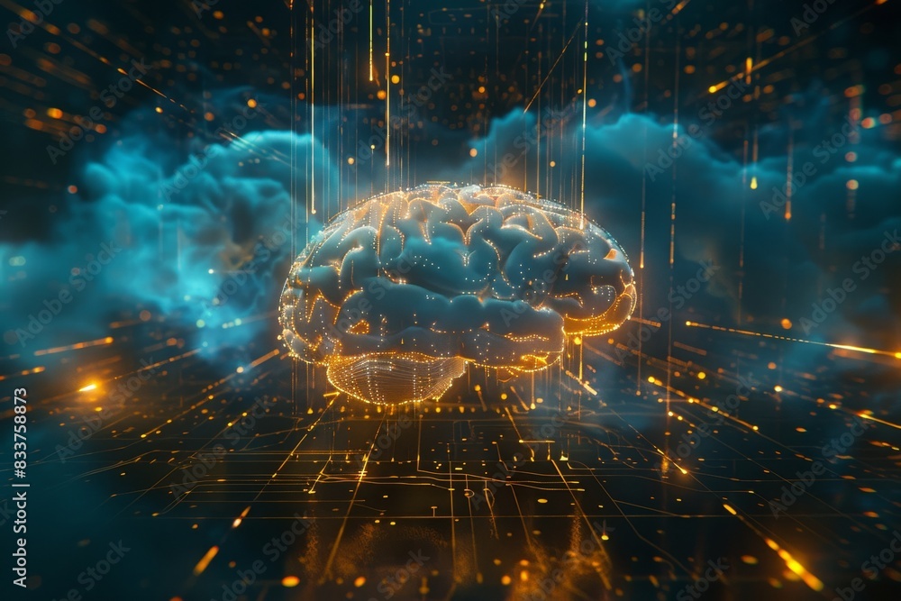 Poster conceptual background of advanced technology with abstract futuristic elements. background of futuri