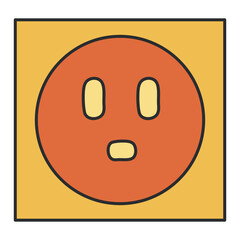 A trendy design icon of receptacle

