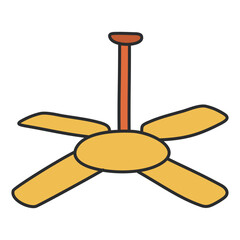A modern design icon of ceiling fan

