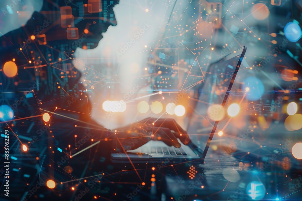 Aufkleber infrastructural development, internet network technology and big data concepts constitute iot (inter