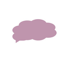 speech bubble with cloud