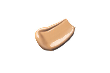 Make up smear swatch foundation smudge texture isolated on a white or transparent background swatch of cosmetics