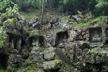 Lingyin Temple buddha statue in Hangzhou, China