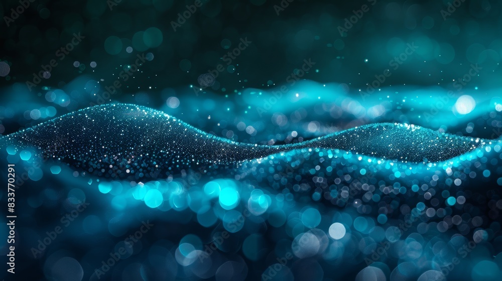 Poster data visualization in 4k. digital background, analytics representation. wave of particles. big data 