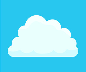 青空に浮かぶ白い雲のアイコン･イラスト素材 - シンプルでかわいい夏や晴れのイメージ素材