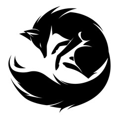 black illustration animal logo