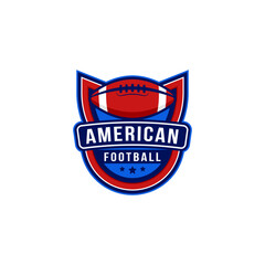 American football badge logo design