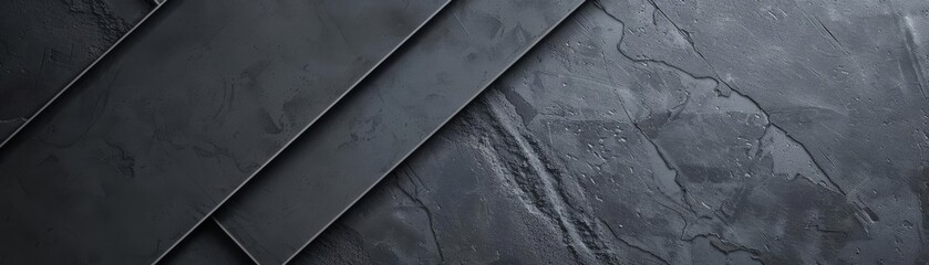 Slate Template A rectangular slate gray frame with thin white lines and modern geometric patterns at the edges The background is a dark slate gray concrete texture This sleek desig