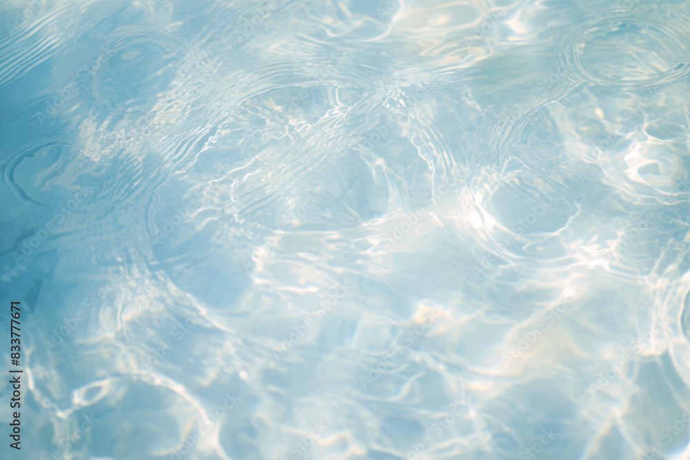 Aufkleber calming image of blue water with soft ripples and light reflections creating a tranquil effect