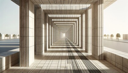 Fototapeta premium Durchgang an einer Promenade, Colonnade