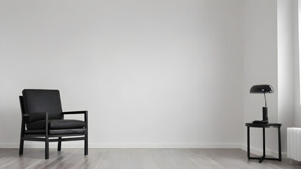 A simple white chair and table set creates a clean, airy feel in a room