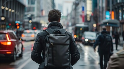 Fototapeta premium people walking on the street
