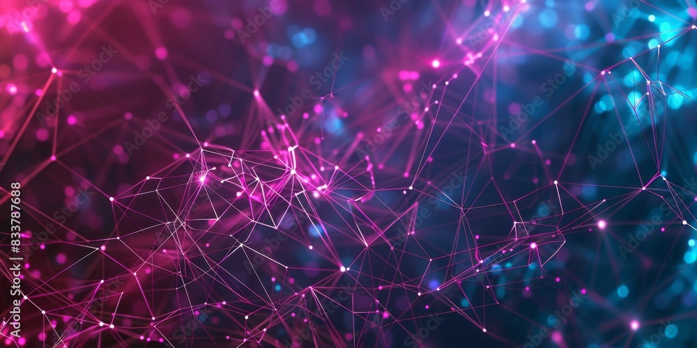 Poster abstract digital matrix network pattern