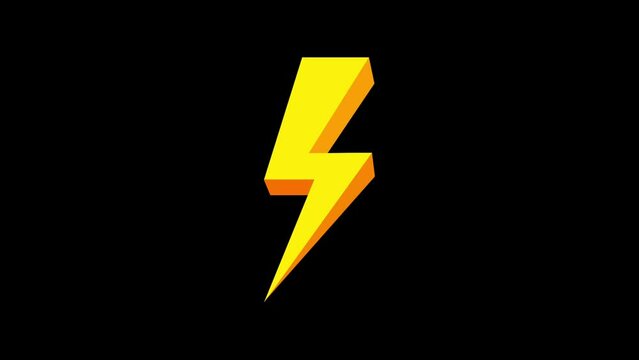 Lightning animation on black background
