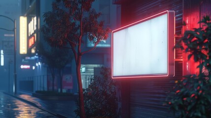 Blank poster hanging on a professional billboard, vector mockup, customizable design, ideal for outdoor advertising