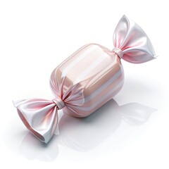 Pink Candy With Bow on Top. Generative AI