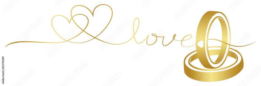 Wall mural wedding ring vector