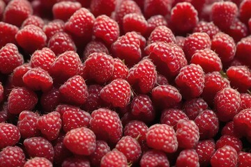 background of raspberries