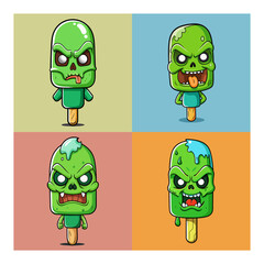 set of monsters ice cream