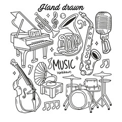 music instrument element icon set