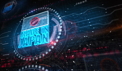 Made in Japan symbol digital 3d illustration