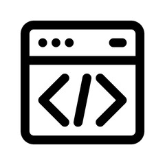 web development line icon