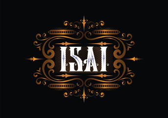 ISAI lettering custom style design