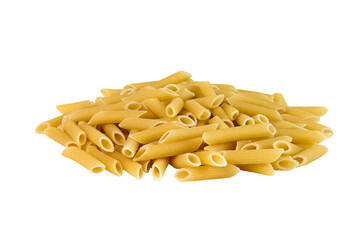 Pasta closeup on transparent background