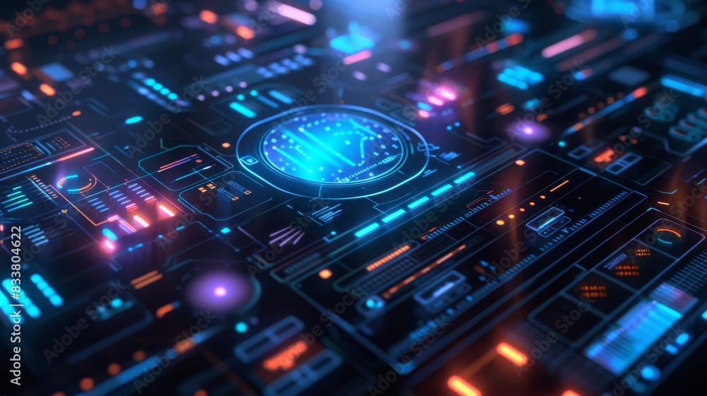 Aufkleber craft a digital masterpiece showcasing a sleek, futuristic tablet with a glowing interface emphasize