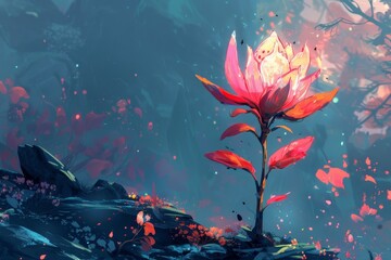 A relaxing and rejuvenating environment with flowers